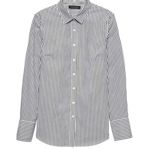 NWT Riley Tailored-Fit Stripe Shirt navy/white